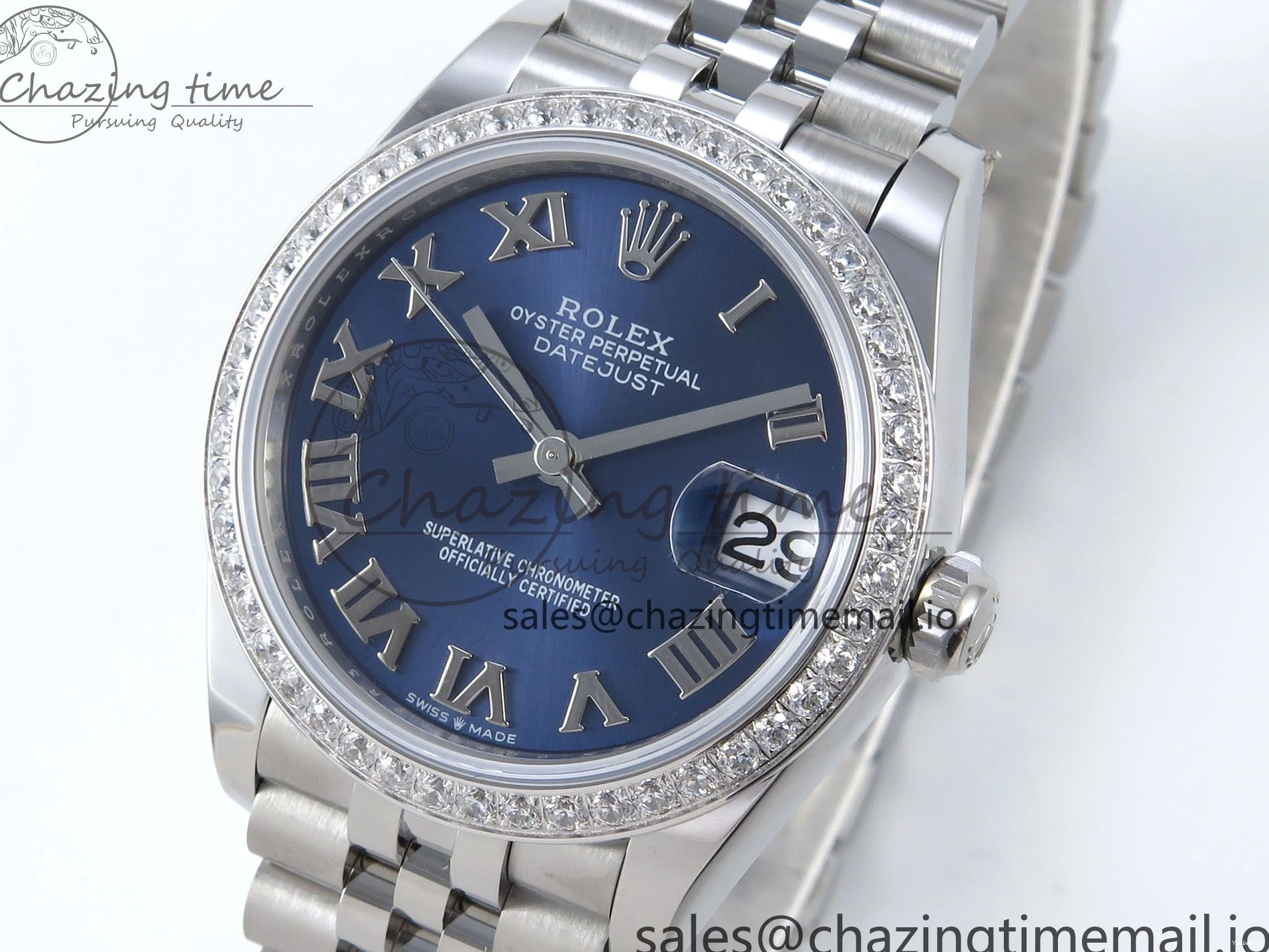 Dial Best Blue Jubilee 1:1 ARF Bezel Edition DateJust Roman 904L 2688 on Bracelet Diamonds SS 31 Steel 278384RBR ETA 0423